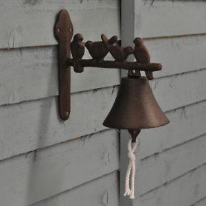 Gietijzeren Deurbel met Vogels – Rustieke Tuindeurbel | Esschert Design