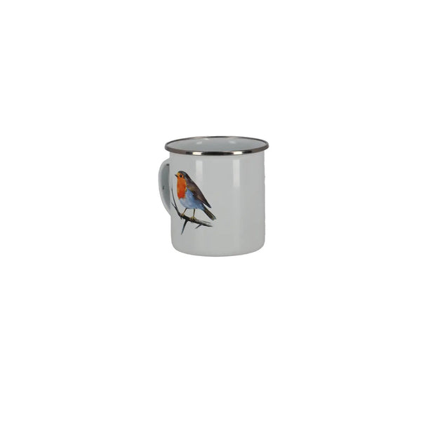 Emaille mok aquarel vogel – design 4, aanzicht 7