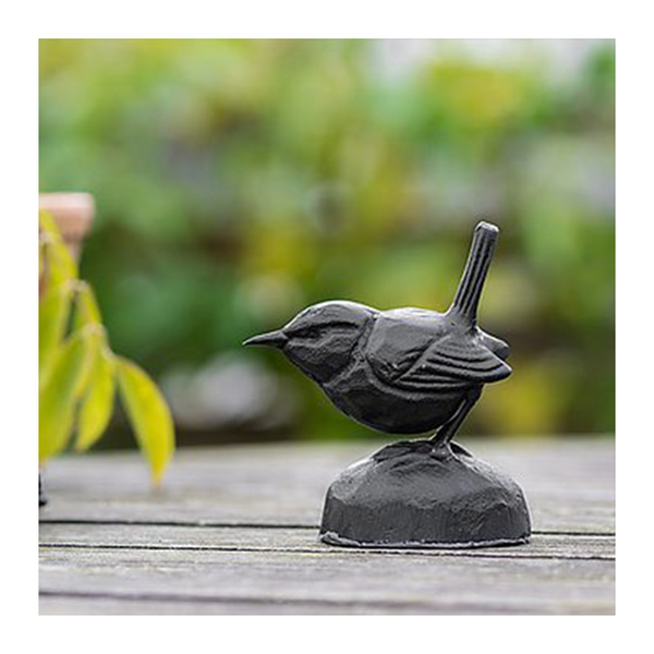 Gietijzeren Vogelbeeldje Winterkoninkje - Tuinbeeld & Boekensteun | Wildlife Garden