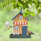 Hangend vogelvoederhuisje