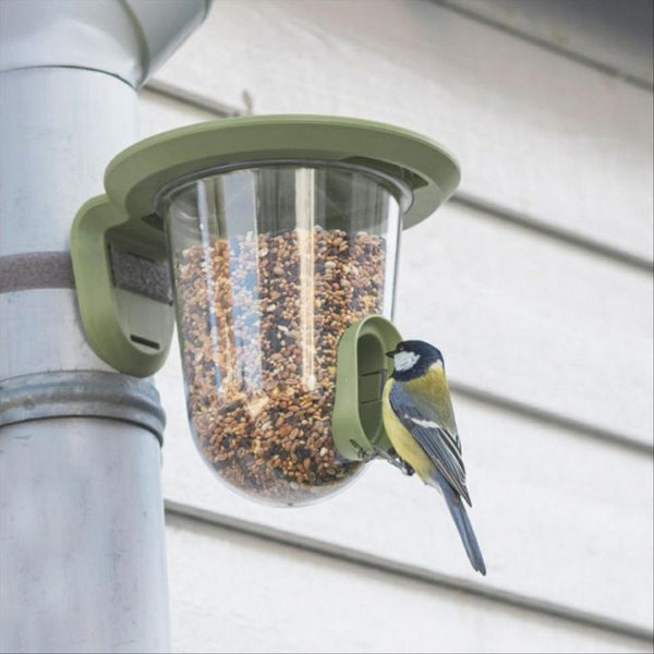 Vogelvoedersilo FeedR Transparant Donkergroen | SingingFriend