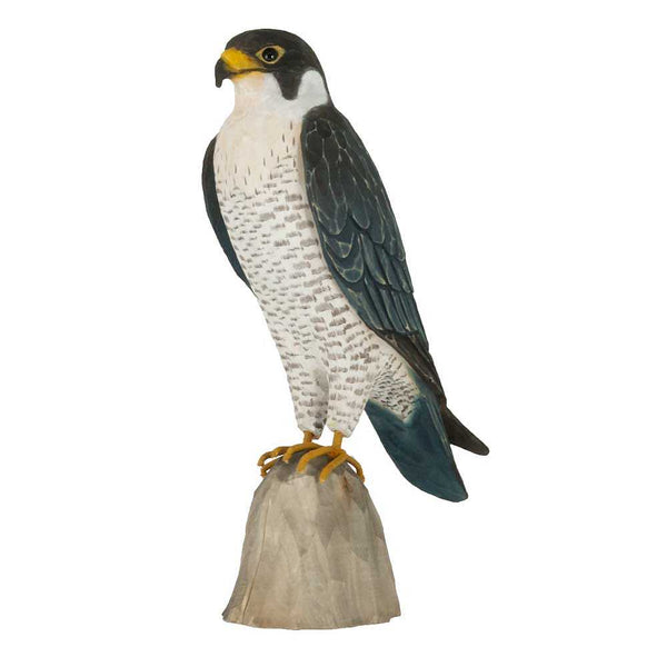 Houten Vogelbeeldje Slechtvalk op Ware Grootte - Handgesneden | DecoBird