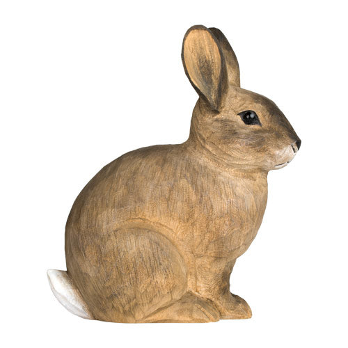Houten Konijn Beeldje Tuindecoratie - Handgesneden DecoAnimal | Wildlife Garden