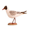 Vogelbeeldje Kokmeeuw – Handgesneden Houten Decoratievogel | DecoBird Wildlife Garden – foto 2
