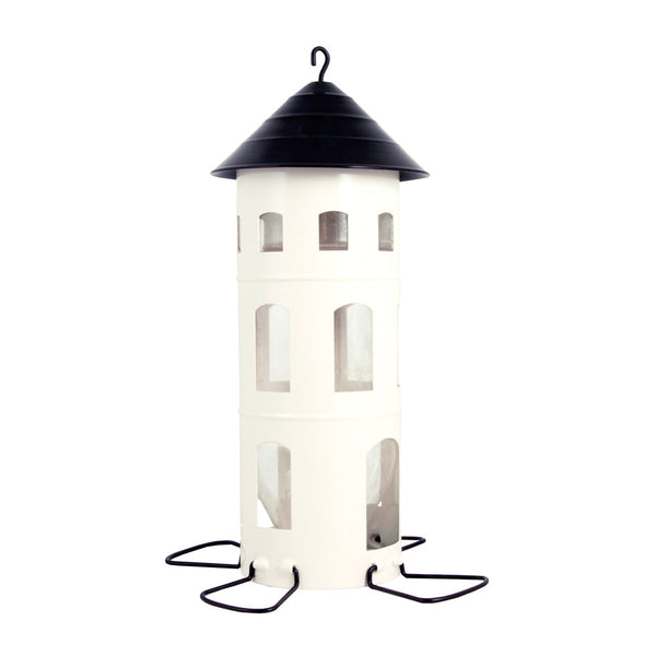 Hangende Vogelvoedersilo Wit - Combi Voederhuis | Wildlife Garden