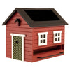 Vogelvoederhuis met Bad Rood - Hout & Drinkbad | Wildlife Garden