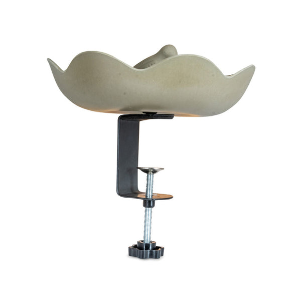 Balkon Voederschaal Balus (olijfgroen) – Compacte voederschaal met klem voor balkons