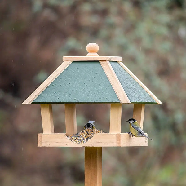 Voederhuis op paal Chevy - leisteen