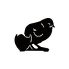 Tuinsilhouet Kip met Ei – Zwart Metalen Paasdecoratie | Wildlife Garden