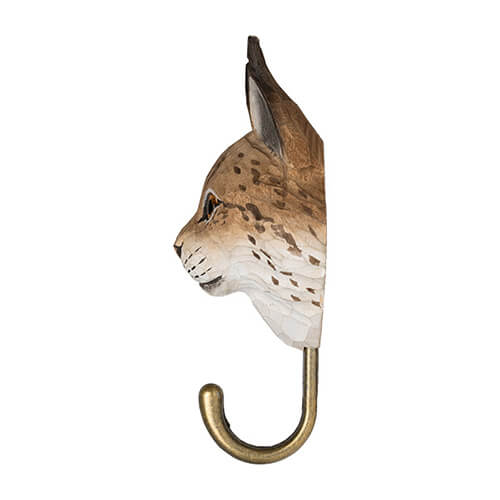 Kledinghaak Lynx – Decoratieve Houten Wandhaak | Wildlife Garden – foto 3