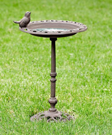 Vogelbad gietijzer op voet 38,5cm