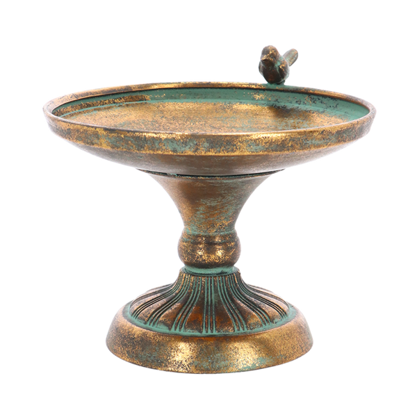 Aged Metal vogelbad L