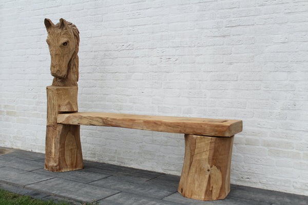 Sculpturen Bank paard