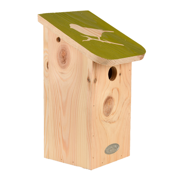 Pimpelmees Nestkast met Silhouetdak FSC100% | Esschert Design