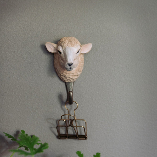 Kledinghaak Schaap – Decoratieve Houten Wandhaak voor de Kinderkamer | Wildlife Garden – foto 2