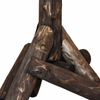 Grote houten vogelvoedertafel 122 cm – Rustiek donker hout
