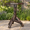 Grote houten vogelvoedertafel 122 cm – Rustiek donker hout
