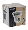 Vogelvoedersilo FeedR Transparant Antraciet | SingingFriend