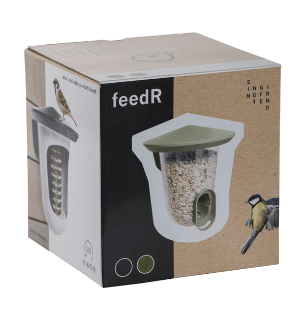 Vogelvoedersilo FeedR Transparant Antraciet | SingingFriend