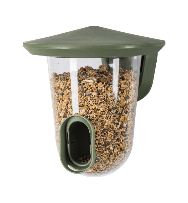 Vogelvoedersilo FeedR Transparant Donkergroen | SingingFriend – foto 2