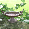 Vogelbad gietijzer op voet 13,1cm hoogte