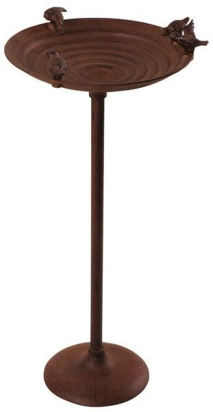 Vogelbad op Hoge Voet 60cm – Gietijzer Antiek Roestbruin | Esschert Design