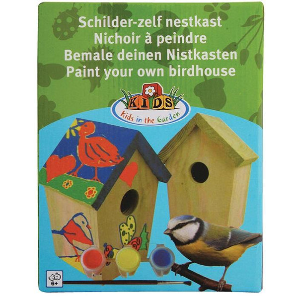 Vogelhuisje om Zelf te Beschilderen – Knutselset Vurenhout | Esschert Design