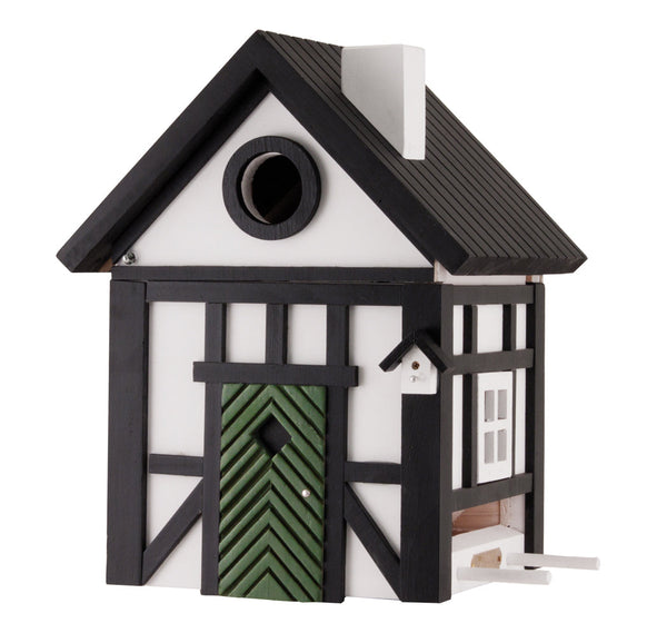 Vogelhuisje Korsvirke Svart 2-in-1 Lariks-hout | Wildlife Garden