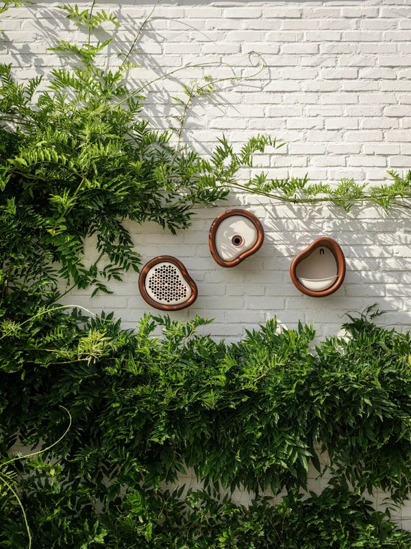 Organic vogelvoeder kastanje bruin – vogelvoerhuisje & vogelbad voor tuin & balkon | Duurzaam gerecycled kunststof & weerbestendig