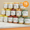 Vogelpindakaas Voordeelset – 5 varianten × 3 (totaal 15 potten)