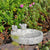 Wildlife World Fleckstone Vogelbad – Compact Beton Vogelbad met 2 Decoratieve Vogels (Ø 22 cm)