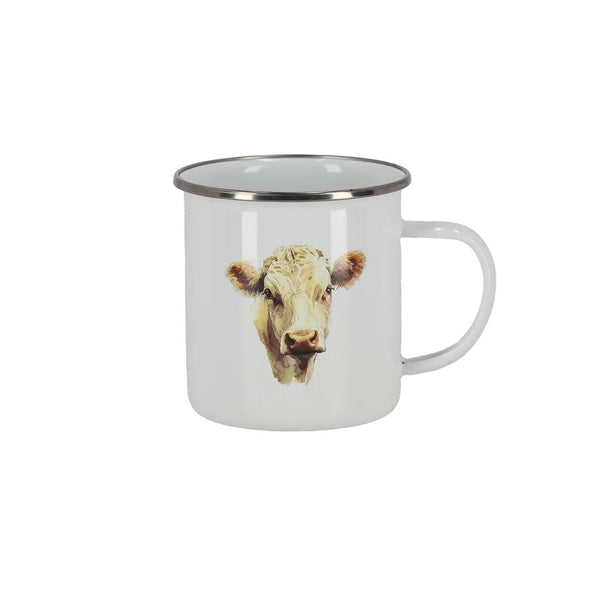 Emaille mok aquarel boerderijdier – design 4