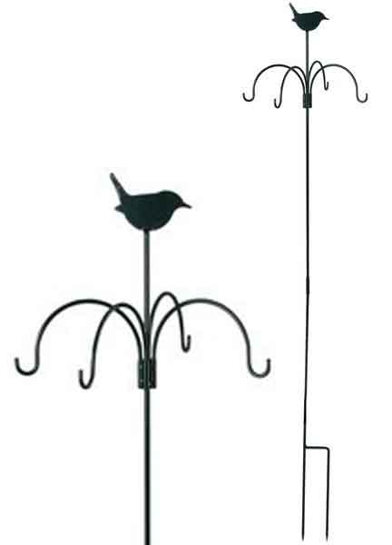 Voedersysteem op Paal 150cm met 4 Haken – Vogelvoederstation | Esschert Design